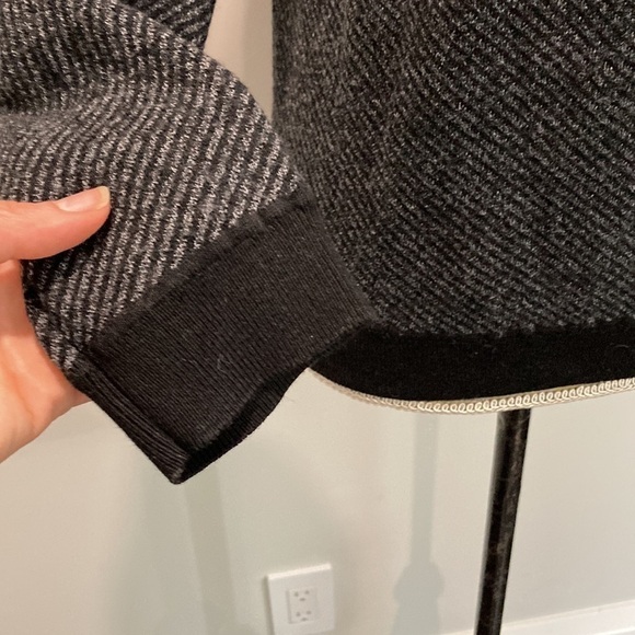 Ted Baker London Grey Wool Zip V neck Sweater Small Medium Fit 3 - Picture 8 of 16